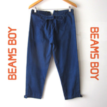 美品　BEAMS BOY／ビームスボーイ★　ヘリンボーン　クロップドパンツ_画像2