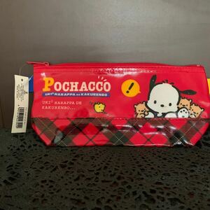 ★Pochacco★ポチャッコ★ペンケース★タータン★未使用★当時物★ペンポーチ★サンリオ★レア物★コレクション★タグ付き★