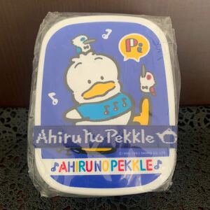 ★Ahiru no Pekkle★未使用★当時物★SANRIO★サンリオ★旧ロゴ★ランチボックス★弁当箱★2段★バンド付き★遠足★お出かけに★