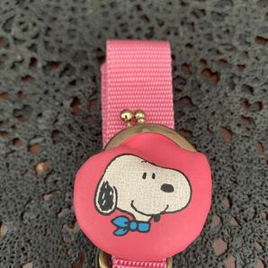 ★SNOOPY★スヌーピー★リストコインケース★がま口★ピンク★バック★当時物★希少品★レア物★未使用品★ポーチ★財布★タグ付★の画像2