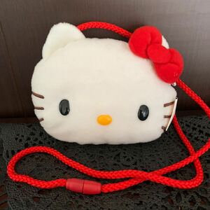 ★ハローキティ★HELLO KITTY★当時物★SANRIO★サンリオ★レア物ショルダー★ポシェット★もこもこ★ぬいぐるみ★