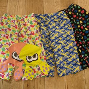 140cmユニクロUNIQLOリラコ3枚セットスプラトゥーン男女OKルームウェアガチャおまけ2個付き