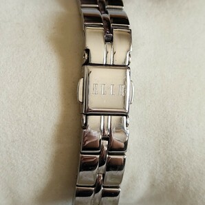 ELLE エル オデヲン 腕時計 ELL21009 ホワイト ストーン 稼働品【SH-41017】の画像2