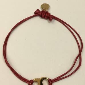 【パケ無料】美品 TORY BURCH トリーバーチ コードブレス ブレスレット アクセサリー レディース レッド系 [n5310]