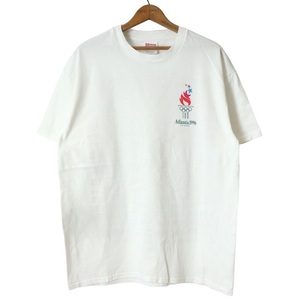 HANES■アトランタオリンピック バックプリントTシャツ ホワイト/L 90S USA製