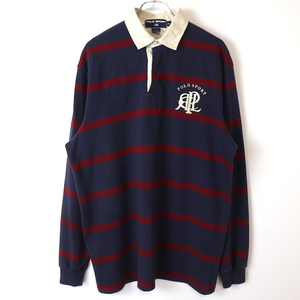 90s POLO SPORT ラルフローレン ポロスポーツ ボーダー 長袖 ラガーシャツ(メンズ M)オールド