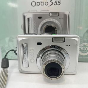 茅●401 PENTAX ペンタックス Optio S55 デジカメ デジタルカメラ 動作品 元箱付の画像1