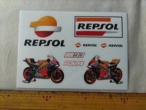 レプソル ステッカー デカールセット 白地 匿名配送 REPSOL motogp マルク・マルケス_画像1