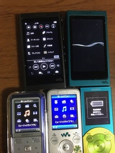 SONY WALKMAN　 訳あり品の集まり　NW-A55HN、NW-A37HN 他計5品。