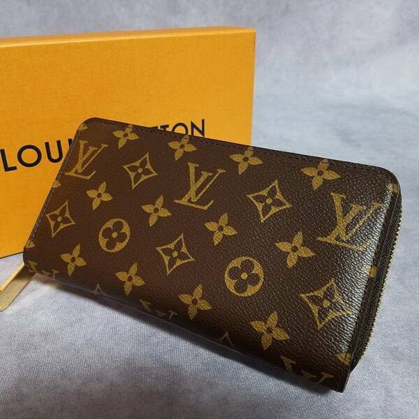 【極美品　クリーニング済】 LOUIS VUITTON　ルイヴィトン　モノグラム　レザー　ジッピー ウォレット　ラウンドファスナー長財布　M60017