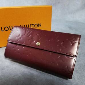 【良好　クリーニング済】 LOUIS VUITTON　ルイヴィトン　モノグラム　ヴェルニ　ポルトフォイユサラ　二つ折り長財布　ウォレット　M91521