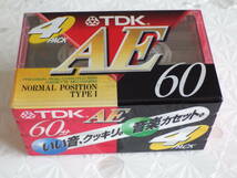 未使用 TDK AE 60 カセットテープ ノーマル 4本_画像1