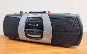 ■ジャンク品■AIWA アイワ ステレオラジオカセットレコーダー CS-P50 AM/FM 通電確認済 アダプター無し