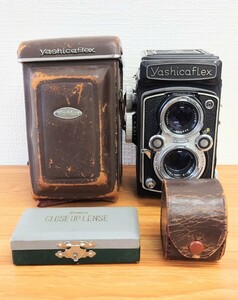 YASHICA Yashicaflex ヤシカフレックス 二眼レフカメラ フィルムカメラ 　ケース・接写レンズ