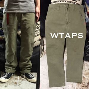 ［希少完売モデル］1円／美品《★ WTAPS ★》ワークワイドダブルニーパンツ ダブルタップス BUDS ネイバーフッド WTVUA カーゴパンツ OD 