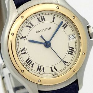 ★本体良品 1円 Cartier カルティエ パンテール クーガー 187906 QZ 動作品 SS×YG KN0325T（NN 60）