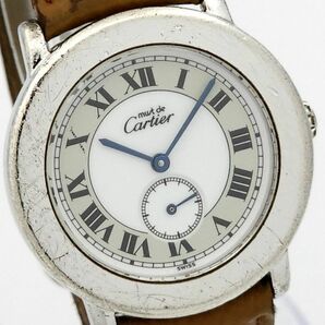 1円 Cartier カルティエ マストロンド 1815 QZ 動作品 スモセコ SV925 KB0374T（NN 59）の画像1