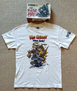 THE REAL McCOY'S TOHO・TOHO EIGA Ed Roth TM 旧リアルマッコイズ冒険王 MONSTER ROD デザイン 東宝映画 『GODZILLA』限定Tシャツ