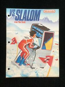 任天堂 / チラシ　　スラローム / SLALOM　　VS.基板 　　1986年