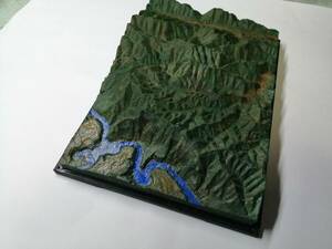 高尾山　1/7500スケール山岳模型　　透明山名シート付