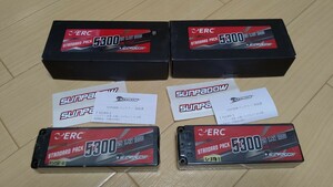 SUNPADOW ERC 5300lipo battery 2 pcs set 5300mAh/2S/7.4V/100C touring buggy drift etc. sun padou Tamiya Yocomo Mugen etc. 
