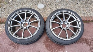 ADVAN アドバン RS2 RSⅡ 9.0J 9J ＋35mm R18 PCD114.3 ADVAN Sport V105 225/40/R18 未走行 2本