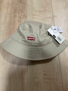 新品タグ付き 定価3850 リーバイス Levi's バケットハット batwinglogo ベージュ タン 