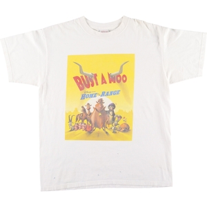 古着 DISNEY STORE HOME ON THE RANGE ホームオンザレンジ BUST A MOO キャラクタープリントTシャツ メンズL /eaa428447