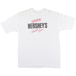 古着 80年代 HERSHEY'S ハーシーズ アドバタイジングTシャツ USA製 メンズL ヴィンテージ /eaa428442