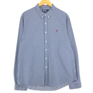 古着 ラルフローレン Ralph Lauren CLASSIC FIT ギンガムチェック 長袖 ボタンダウンチェックシャツ メンズXXL /eaa431955