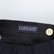 古着 90年代 LANDS' END ツータック ウールパンツ スラックス USA製 メンズw31 ヴィンテージ /eaa427440_画像3