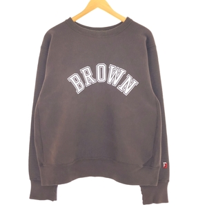 古着 90年代 the cotton exchange BROWN ブラウン大学 カレッジスウェットシャツ トレーナー USA製 メンズL /eaa411625