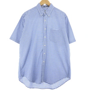 古着 ブルックスブラザーズ Brooks Brothers Est.1818 SPORT SHIRT 半袖 ボタンダウン チェックシャツ メンズL /eaa435441