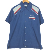古着 70~80年代 ヒルトン HILTON ボウリングシャツ USA製 メンズL ヴィンテージ /eaa433800_画像1
