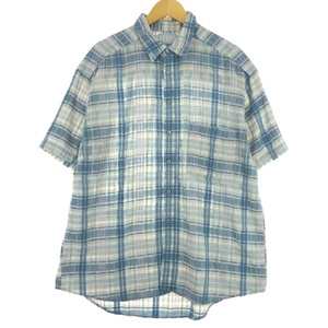 古着 90年代 リーバイス Levi's 半袖 チェックシャツ USA製 メンズXL ヴィンテージ /eaa435459