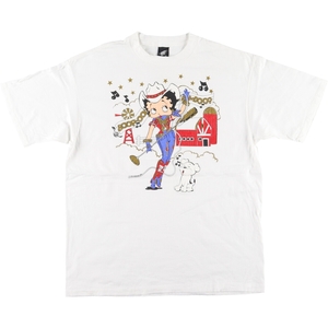 古着 90年代 DIAMOND DUST BETTY BOOP ベティブープ キャラクタープリントTシャツ メンズXL ヴィンテージ /eaa431512