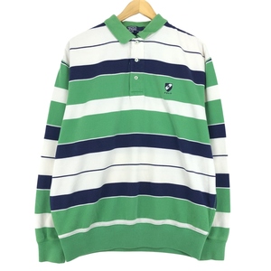 古着 ラルフローレン Ralph Lauren POLO by Ralph Lauren 長袖 ボーダー ポロシャツ メンズL /eaa430735