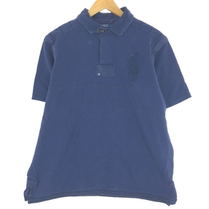 古着 ラルフローレン Ralph Lauren POLO by Ralph Lauren CUSTOM FIT ビッグポニー 半袖 ラガーシャツ メンズL /eaa435946