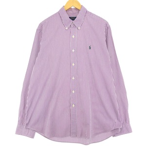 古着 ラルフローレン Ralph Lauren POLO RALPH LAUREN 長袖 ボタンダウンストライプシャツ メンズXL /eaa433872