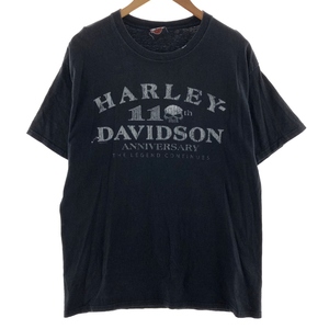 古着 ハーレーダビッドソン Harley-Davidson HANES モーターサイクル バイクTシャツ メンズL /eaa382779