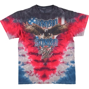 古着 LYNYRD SKYNYRD レーナードスキナード タイダイ柄 バンドTシャツ バンT メンズS /eaa433937