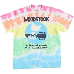 古着 リキッドブルー LIQUID BLUE WOOD STOCK ウッドストックフェスティバル タイダイ柄 バンドTシャツ バンT メンズL /eaa433935