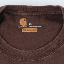 古着 カーハート Carhartt ORIGINAL FIT 半袖 ワンポイントロゴポケットTシャツ メンズXL /eaa436239_画像3