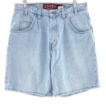 古着 90年代 リーバイス Levi's SILVER TAB シルバータブ LOOSE ルーズ デニムショーツ ショートパンツ メンズw33 ヴィンテージ /eaa390082_画像1