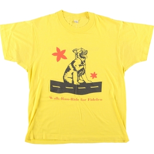 古着 90年代 スクリーンスターズ SCREEN STARS 犬柄 アニマルTシャツ USA製 メンズS /eaa436244