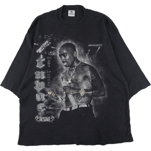 古着 ビッグサイズ PRO ONEUSA 2pac トゥーパック カットオフ 七分袖 ラップTシャツラップT サーマルロンT ワッフル メンズXXXL /eaa435168