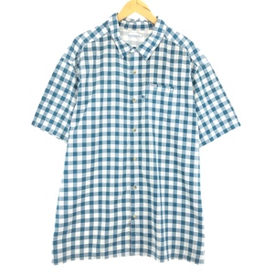 古着 コロンビア Columbia PFG チェック柄 半袖 フィッシングシャツ メンズXXL /eaa436739