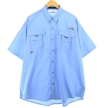 古着 コロンビア Columbia PFG BAHAMA 半袖 ボタンダウン フィッシングシャツ メンズXL /eaa436741_画像1