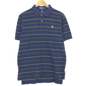 古着 ラルフローレン Ralph Lauren POLO by Ralph Lauren 半袖 ボーダー ポロシャツ メンズL /eaa430795