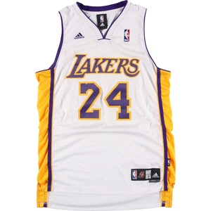 古着 アディダス adidas NBA LOS ANGELES LAKERS ロサンゼルスレイカーズ Vネック ゲームシャツ レプリカユニフォーム メンズS /eaa433397